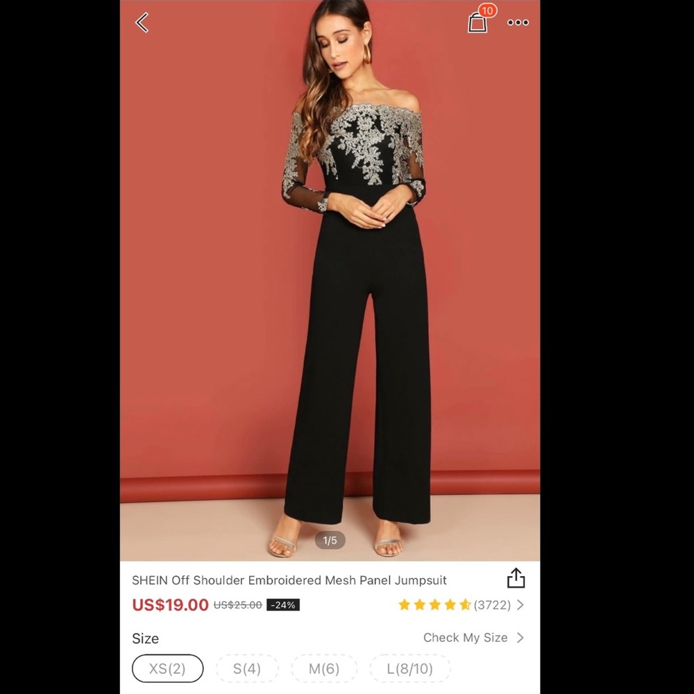 Long elegant Jumpsuit. Never worn. Too small.